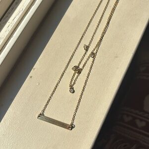 Two tiered gold necklace